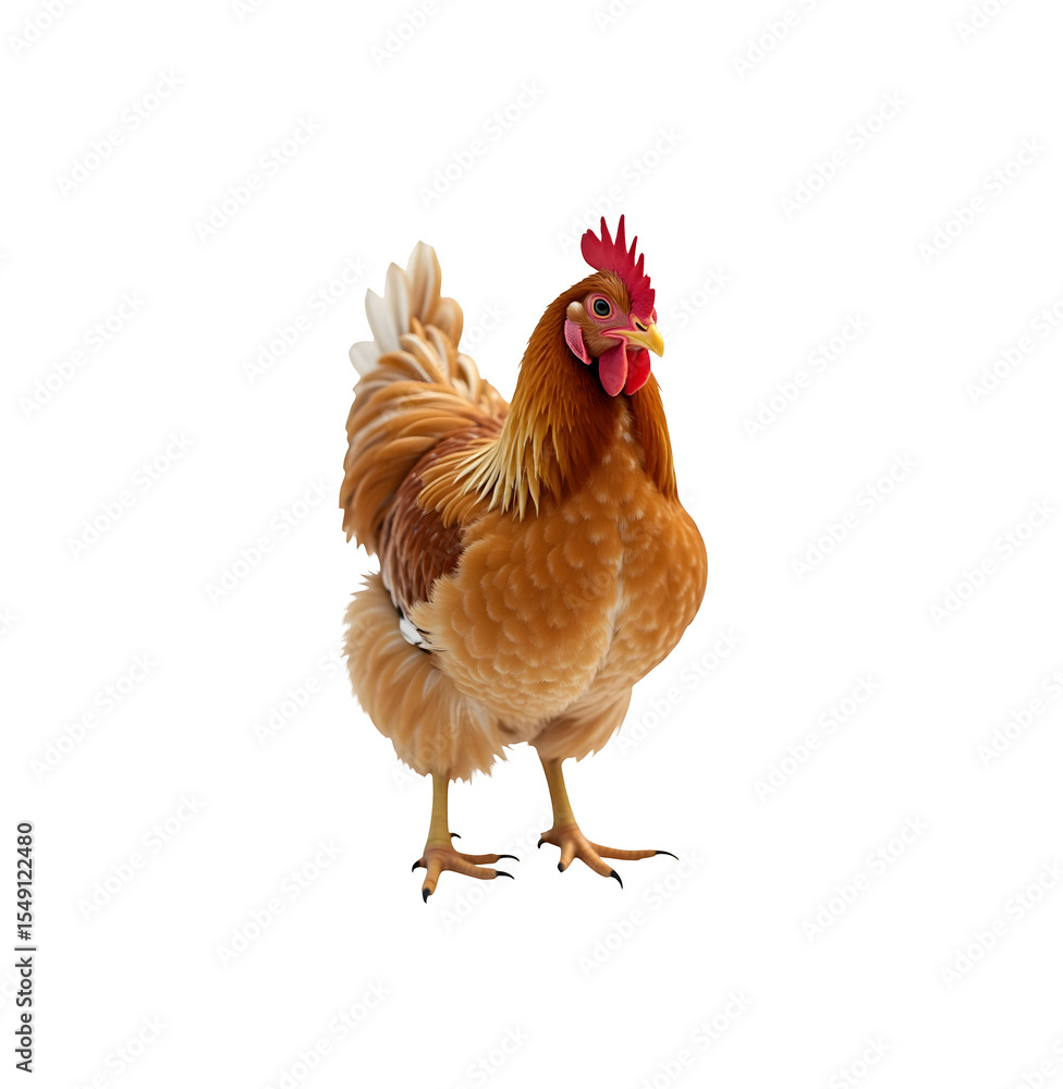 Fototapeta premium rooster isolated on white background