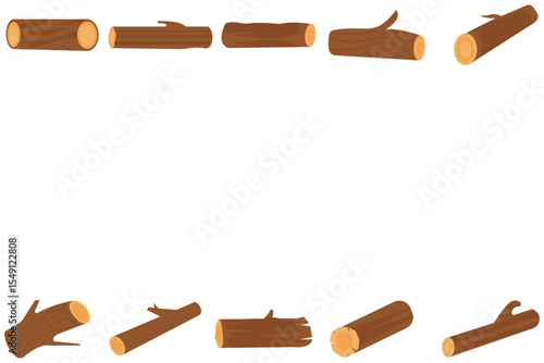 Wood log illustration
