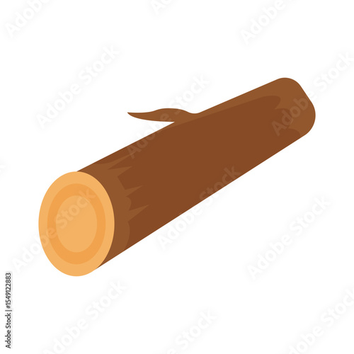 Wood log illustration