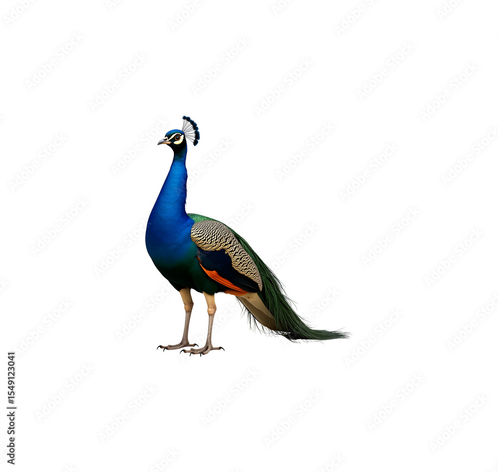 Obraz premium peacock on white background