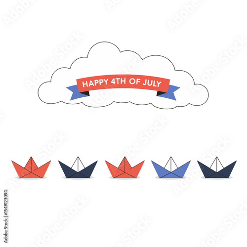 Paper Boat Fleet Adventure – Nostalgic ‘Happy 4th of July’ Patriotic Flotilla