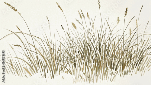 Burnt Meadow Blur Brown Grassland isolated watercolor vector illustration svg
