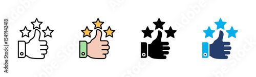 Satisfaction icon sheet multiple style collection