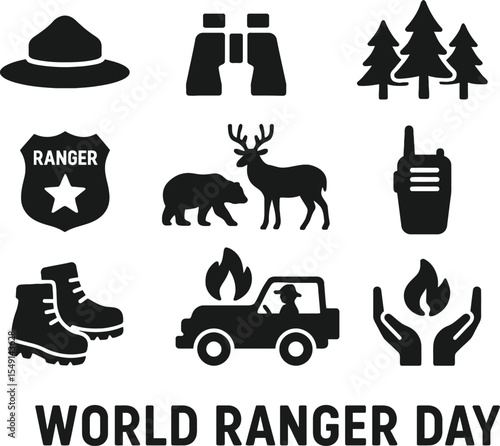 World Ranger Day, park ranger, wildlife conservation, forest, ranger hat, binoculars, nature protection, hiking boots, 