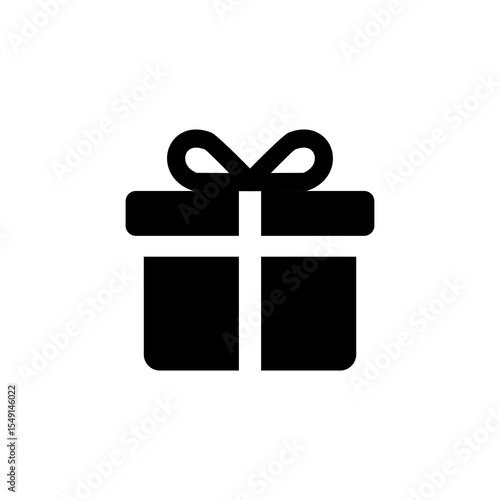gift box with ribbon bow icon vector icon gift birthday Christmast happy celebrate 