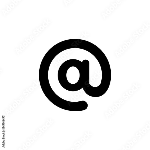 e mail sign icon black 