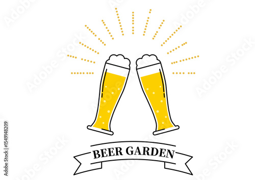シンプルなビアガーデンタイトルイラスト