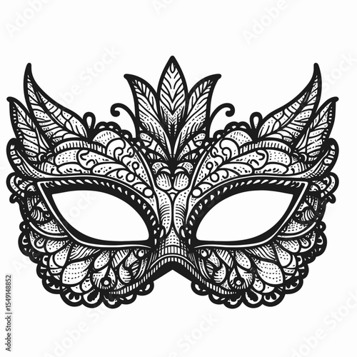 Intricate lace masquerade mask