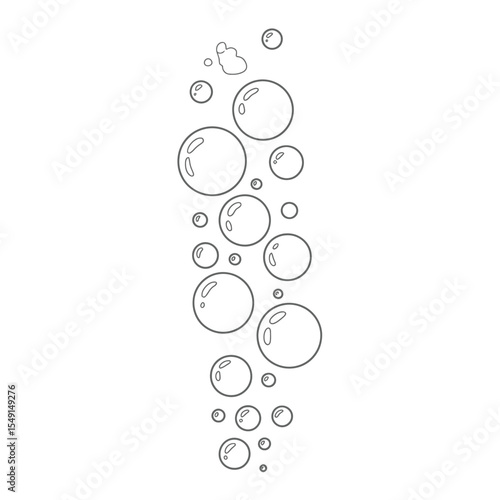 Cartoon Bubbles in Vertical Pattern Simple stylized