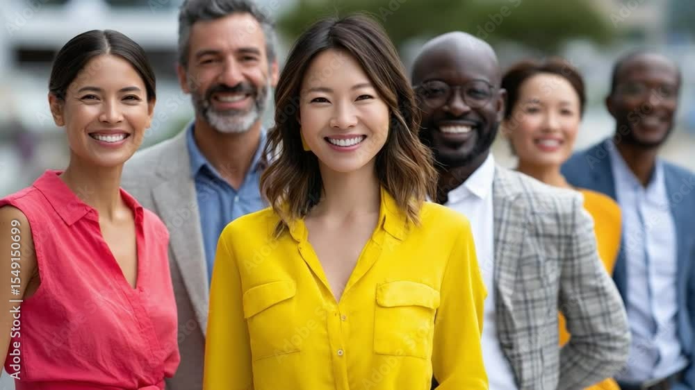 Harmony of Faces: a group of individuals exudes confidence and approachability, their smiles shining in unison, signifying unity and friendship. Harmony of Faces: a group of individuals exudes confidence and approachability, their smiles shining in unison, signifying unity and friendship.