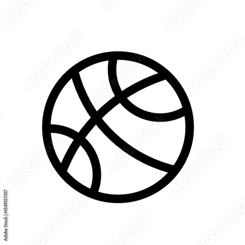 baskettball ball line icon