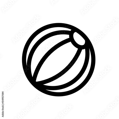 beach volley ball line icon
