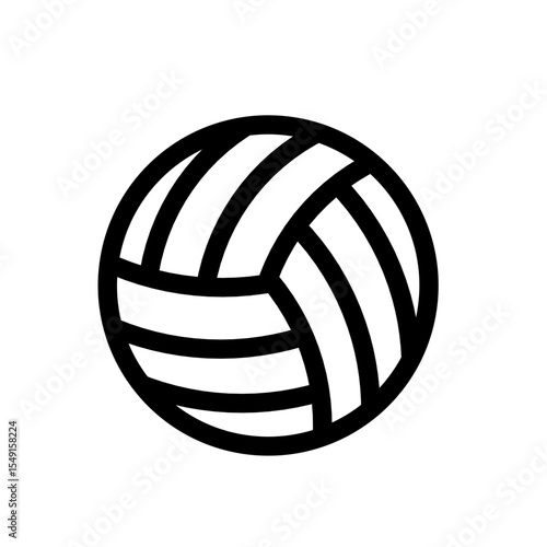 volley ball line icon