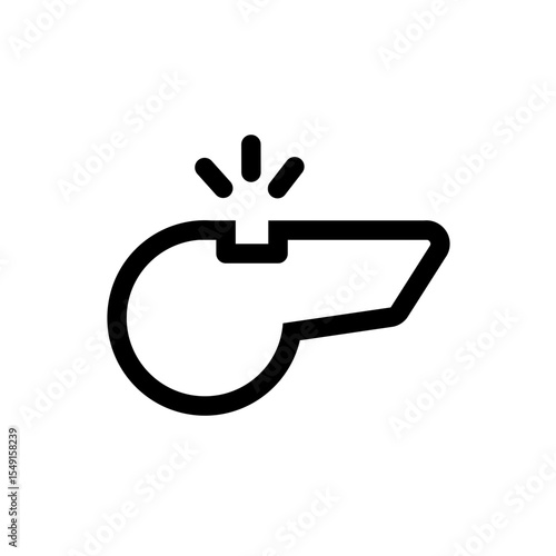 whistle line icon