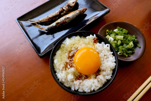 Fotografie "tamago kake gohan or raw egg on rice