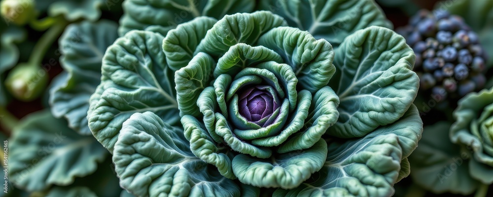 Obraz premium kale is classified among cruciferous vegetables like brussels sprouts and cauliflower. these plants contain sulfur based compounds known for their cancer preventive properties.