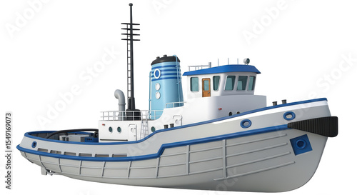 Quadro su tela Isolated Tugboat