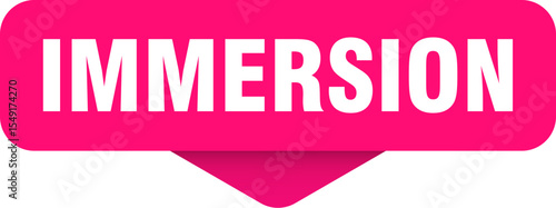 immersion sticker. immersion sign on transparent background