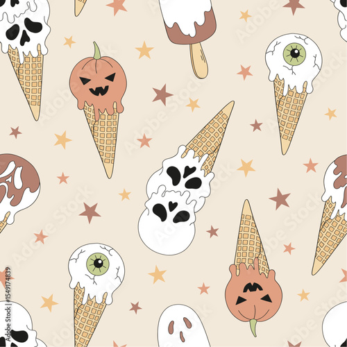 Halloween Illustration, Skull, Bones, Skeleton, Pumpkin, Witch, Cat, Spooky, Happy Halloween