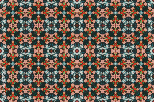 Seamless Interior Decoration Background Design Graphic Symmetric Wallpaper Cloth Texture Perspective Tile Luxury Fabric Template Textile Art Fashion Visual Geometric Digital Endless Shape Pattern.