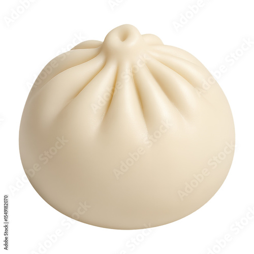 3d illustration of a Bao Zi, chinese bun, with transparent background