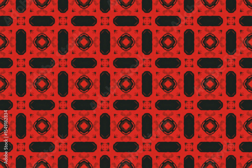 Seamless Interior Decoration Background Design Graphic Symmetric Wallpaper Cloth Texture Perspective Tile Luxury Fabric Template Textile Art Fashion Visual Geometric Digital Endless Shape Pattern.