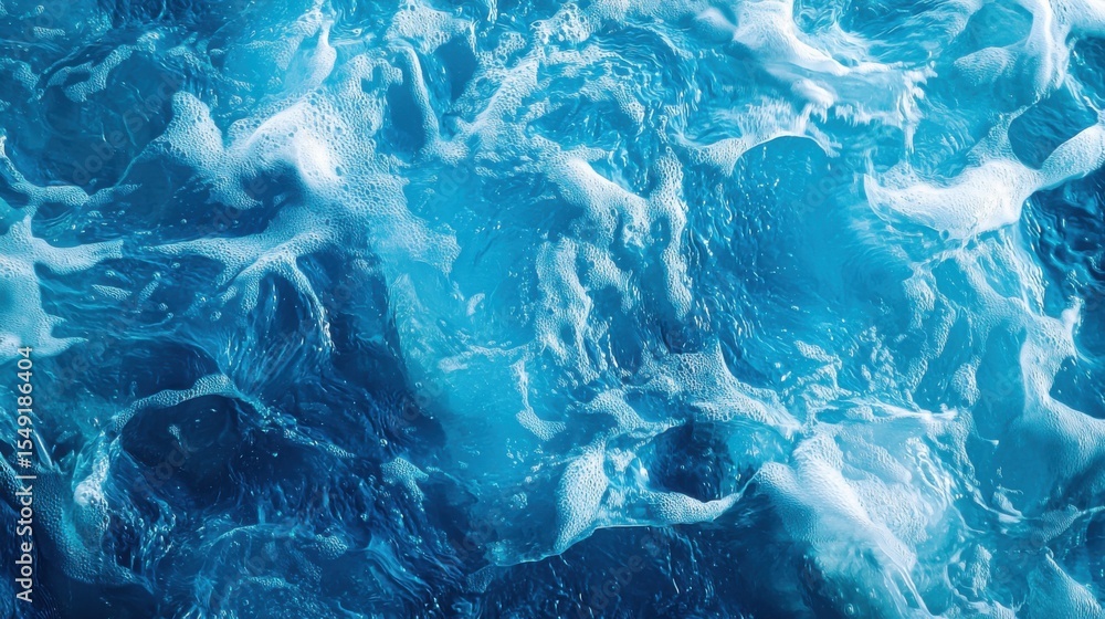 Obraz premium abstract blue color water wave, pure natural swirl pattern texture, background photography
