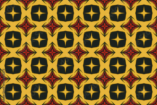 Seamless Interior Decoration Background Design Graphic Symmetric Wallpaper Cloth Texture Perspective Tile Luxury Fabric Template Textile Art Fashion Visual Geometric Digital Endless Shape Pattern.