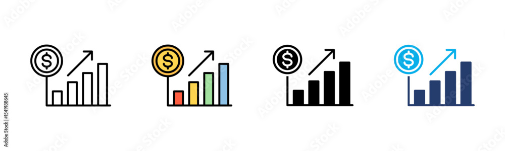 Organic Growth icon sheet multiple style collection Organic Growth icon sheet multiple style collection