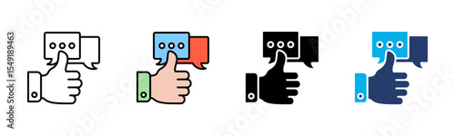 Feedback icon sheet multiple style collection