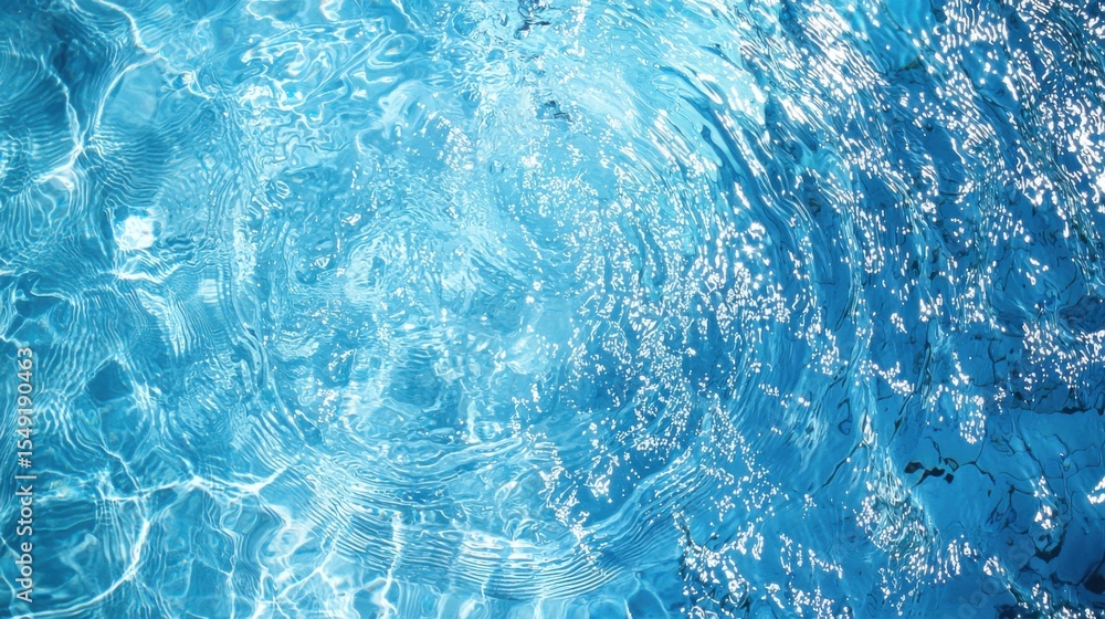 Obraz premium abstract blue color water wave, pure natural swirl pattern texture, background photography