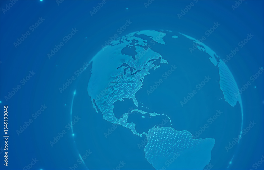 Fototapeta premium Blue Tech Earth Background
