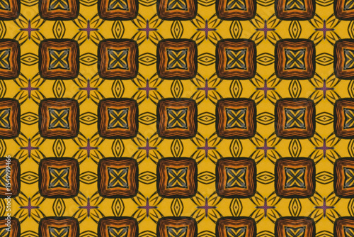 Seamless Interior Decoration Background Design Graphic Symmetric Wallpaper Cloth Texture Perspective Tile Luxury Fabric Template Textile Art Fashion Visual Geometric Digital Endless Shape Pattern.