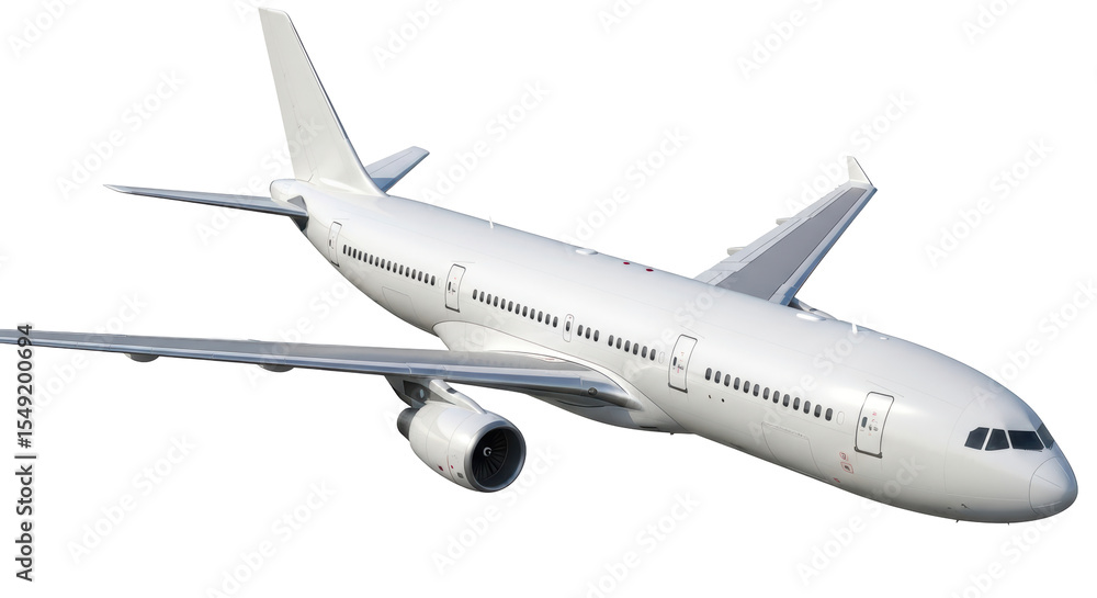 Fototapeta premium Isolated White Aeroplane