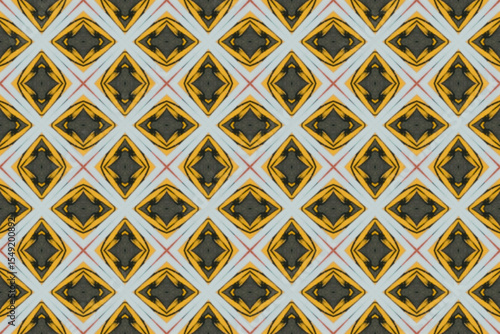Seamless Interior Decoration Background Design Graphic Symmetric Wallpaper Cloth Texture Perspective Tile Luxury Fabric Template Textile Art Fashion Visual Geometric Digital Endless Shape Pattern.