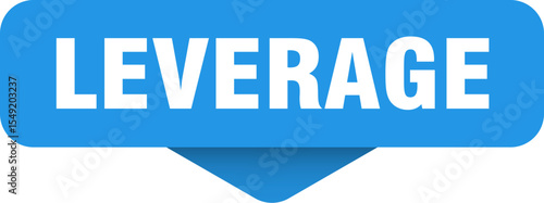 leverage sticker. leverage sign on transparent background