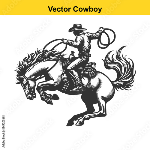 Wallpaper Mural  A Cowboy baking horse. Torontodigital.ca