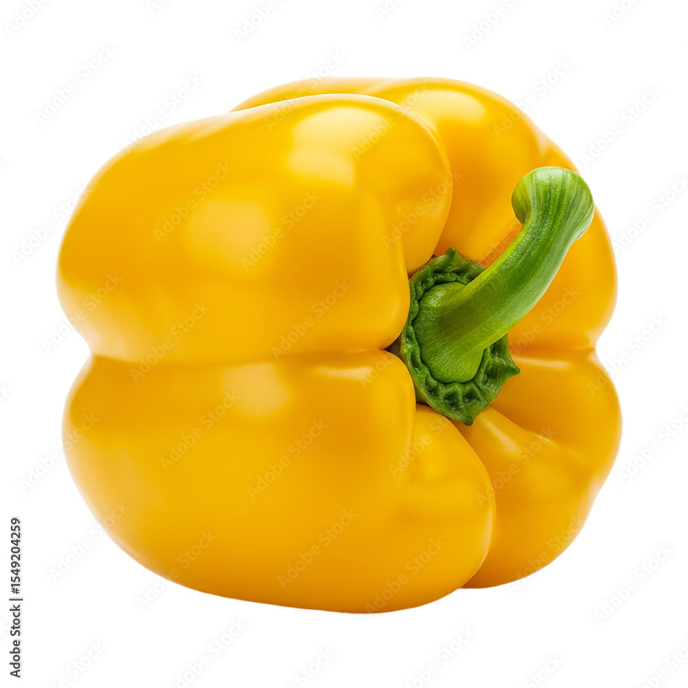 Vibrant Yellow Bell Pepper A CloseUp Photograph Vibrant Yellow Bell Pepper A CloseUp Photograph