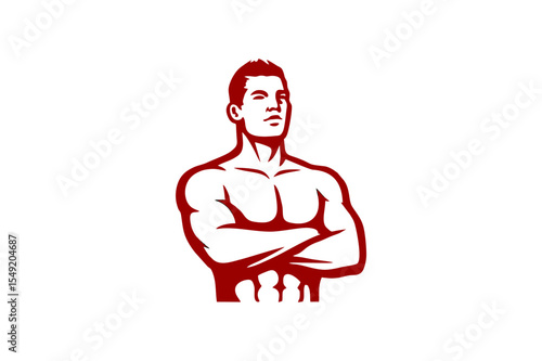 Muscular Man Logo: Powerful, Strong, and Confident Design