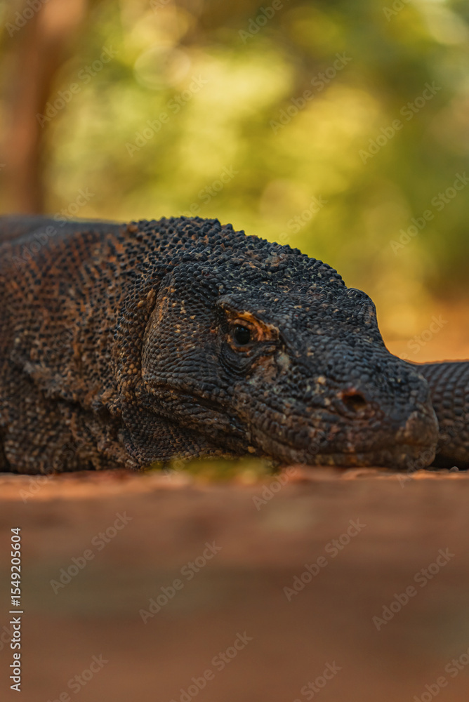 Obraz premium Komodo Dragon in Komodo Nationa Park, Flores