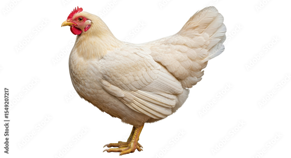 Fototapeta premium Isolated White Chicken