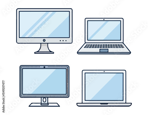 Desktop Computer Monitors and Laptop Computers A Visual Guide to Screen Sizes and Styles