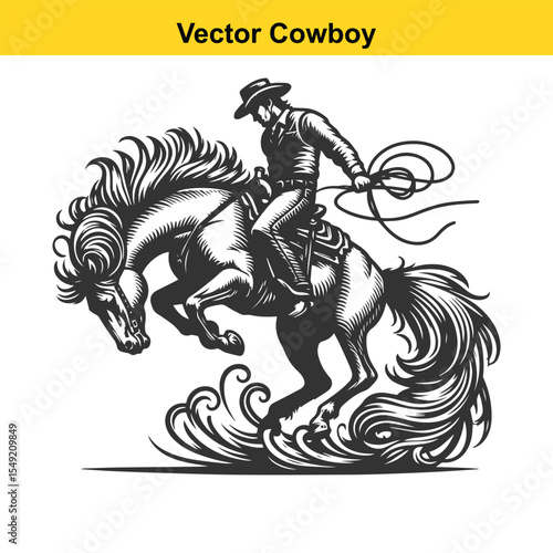 Wallpaper Mural  A Cowboy baking horse. Torontodigital.ca