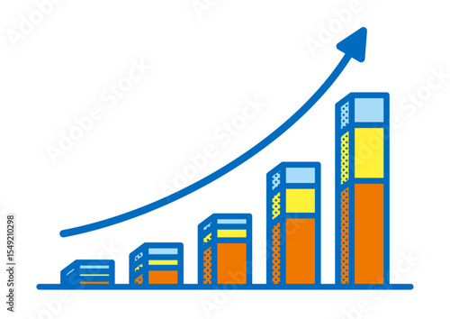 シンプルなグラフのベクターグラフィック素材