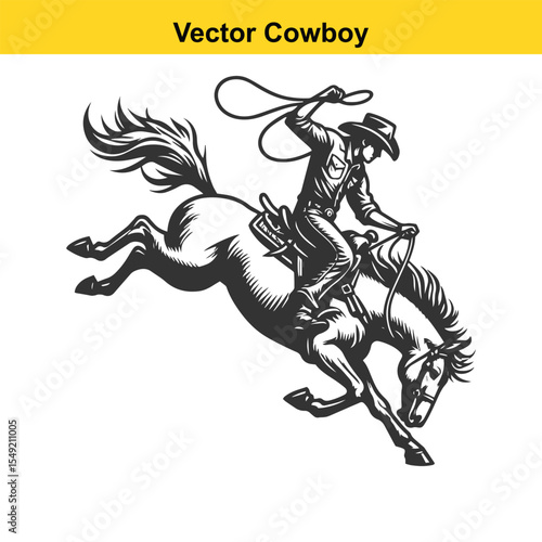  A Cowboy baking horse.