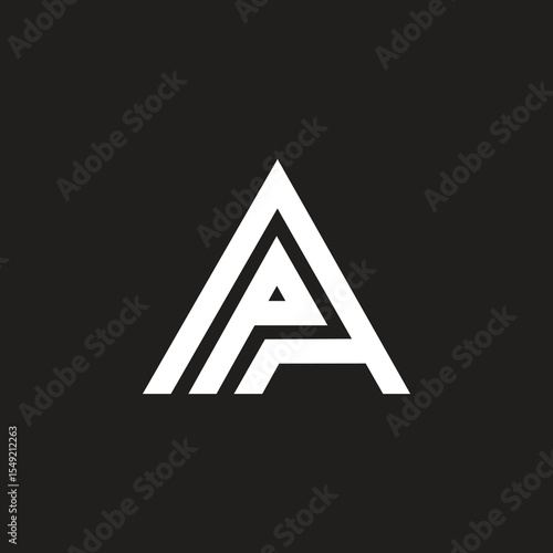 Free Download Minimalist AP or PA logo monogram, triangle shape. - GFXLoad