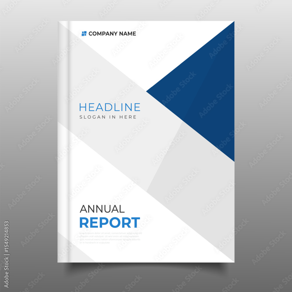 Fototapeta premium business annual report cover book template flyer brochure triangle design