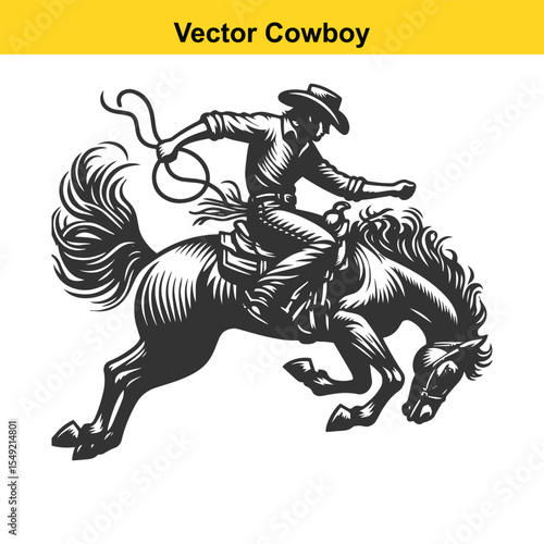 Wallpaper Mural  A Cowboy baking horse. Torontodigital.ca