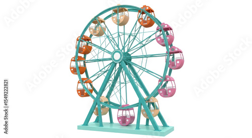 Isolated 3D Render Ferris Wheel