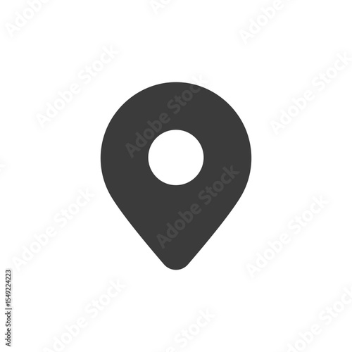 Map pin, solid icon. Location and geolocation.